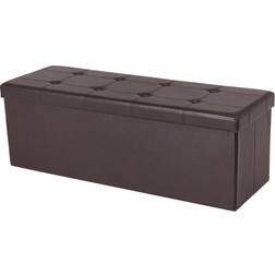 Songmics Banc De Rangement 120L Brun