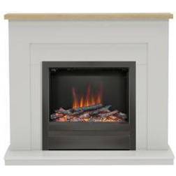 Be Modern Alder Light Grey & Oak Fire Suite