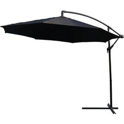KCT Large 3m Black Garden Cantilever Parasol