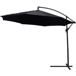 Large 3m Black Garden Cantilever Parasol