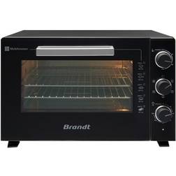 Brandt Fc469mub Mini-forno 46 Litri 1800w Multifunzioni Termostato Regolabile 230°c Timer 120min Alluminio Nero Nero