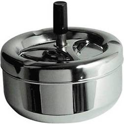 Premier Housewares Chrome Effect Large Spinning Ashtray