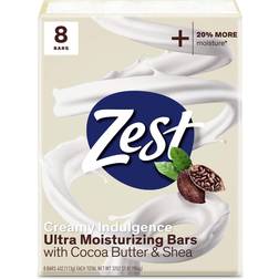Zest Creamy Cocoa Butter & Shea Bar Soap 4 8-pack