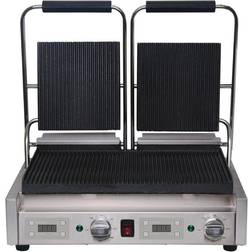 Buffalo Double Ribbed Contact Grill