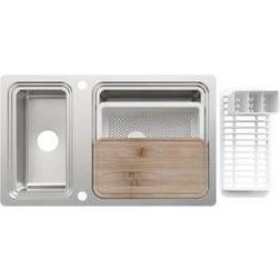 GoodHome Stainless Steel Kitchen Sink Set