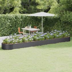 vidaXL anthracite, 544 Garden Planter Powder-coated Raised