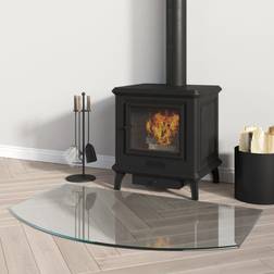 vidaXL Fireplace Glass Plate 80x50 cm