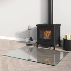 vidaXL Fireplace Glass Plate Rectangular 80x60 cm