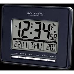 Acctim Infinity RC LCD Alarm Clock In Black