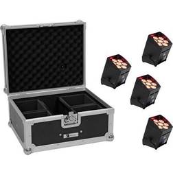 EUROLITE Set 4x AKKU UP-7 QCL Spot QuickDMX Case