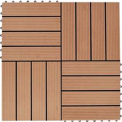 vidaXL Piastrelle per Decking 22 pz 30x30cm 2mq in WPC Colore Teak Marrone