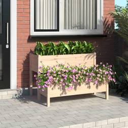 vidaXL Planter 110x84x75 Solid Wood Pine