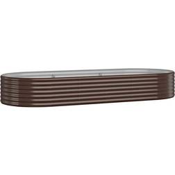 vidaXL brown, 249 Garden Planter Powder-coated Raised