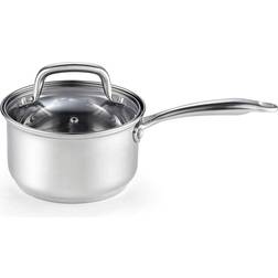 Cook N Home 2-Quart Stainless 02607 with lid