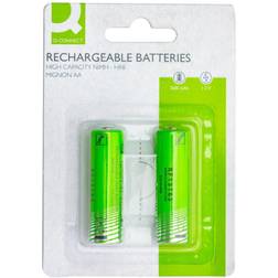 Q-CONNECT NiMH AA-batterier 2 stk