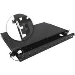 Telescope Fiber optic junction box 12xSC simplex/12xLC duplex 19 "1U with mounting accessories (groodling, tapes) ALANTEC ALANTEC