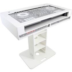 Prox Control Tower 2U Dj Podium Stand W/ 2X Travel Case For Pioneer Xdj-Xz, Ddj-1000 Srt, Ddj-Sz2, And Ddj Sx-3 Black Finish