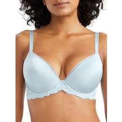 Calvin Klein Seductive Comfort Lace Push-Up Demi Bra - Palest Blue