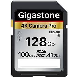 Gigastone 128GB SD Card V30 SDXC Memory Card High Speed 4K Ultra HD UHD Video Compatible with Canon Nikon Sony Pentax Kodak Olympus Panasonic Digital Camera