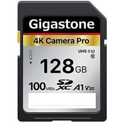 Gigastone Gigastone 128GB SD Card V30 SDXC Memory Card High Speed 4K Ultra HD UHD Video Compatible with Canon Nikon Sony Pentax Kodak Olympus Panasonic Digital Camera