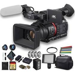 Panasonic 4K Camcorder W/ Padded Case 128 GB Memory Card Advanced Bundle