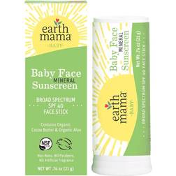 Earth Mama Baby Face Mineral Sunscreen Face Stick SPF40 21g