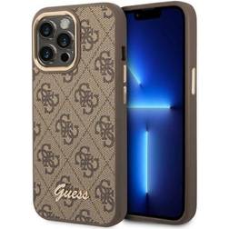 Guess iPhone 14 Pro Skal Vintage Gold Logo Brun