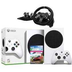 Xbox Series S All Digital 512GB SSD Gaming Console with Logitech G920 Racing Wheel Set & Forza Horizon 5