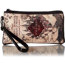 Wizarding World of Harry Potter Wallet Coin Purse Hogwarts School The Marauders Map Tan Reds