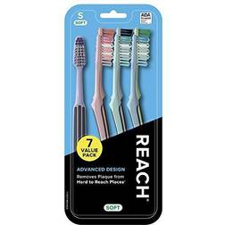 Reach Advanced Design Toothbrush, Soft Bristles, 7 Count