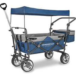 Wonderfold S-Series Utility Premium Folding Wagon with Canopy, Multicolor