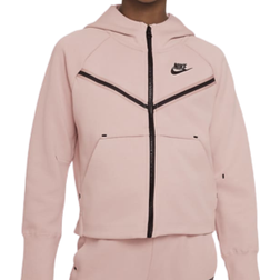 Nike Girl's Tech Fleece Full-Zip Hoodie - Pink Oxford/Black (CZ2570-601)