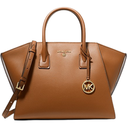 Michael Kors Avril Small Leather Top Zip Satchel - Luggage