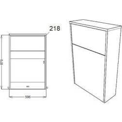 Wickes Tallinn Graphite Freestanding Toilet Unit 870 x 600mm