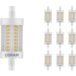 Osram Fordelspakke 10x Parathom Line LED R7s 78mm 9.5W 1055lm- 827 ekstra varm hvid dæmpbar erstatter 80W