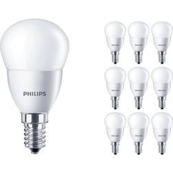 Philips Fordelspakke 10x Corepro LEDluster E14 Kugle matt 5W 470lm 827 ekstra varm hvid erstatter 40W