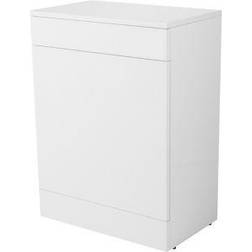 GoodHome Imandra Gloss White Toilet Cabinet (W)600mm (H)820mm