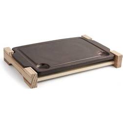 Anaflor Plancha Piedra Para Asar Cerámica 36.5 x 24 cm - Brown Fuente de servicio