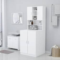 vidaXL Tvättmaskinsskåp Vit 71 x 71,5 x 91,5 cm