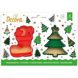 Decora Julgran & Stöver Jul Utstickare Kakmått 2-Pack Utstickare