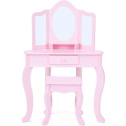 Teamson Kids Fantasy Lady Alessandra Corner Vanity and Stool