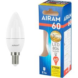 Airam LED-lampa E14 Candle, 2700K, 8 W 806 lm