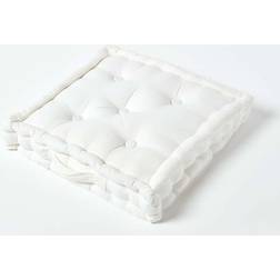 Homescapes Cotton Off Cushion Chair Cushions White