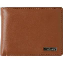 Hurley One & Only Leather Wallet Portfolio, TAN