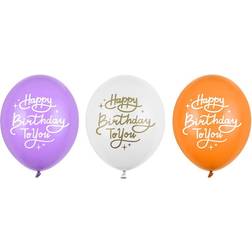 PartyDeco Happy Birthday To You Ballon Mix