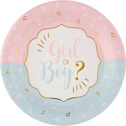 Santex Paptallerkener Girl or Boy 10-stk
