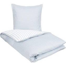 Borg Design Påslakanset satin Påslakan Vit, Blå (210x150cm)