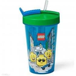 LEGO TUMBLER WITH STRAW ICONIC BOY