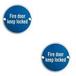 Loops Fire Door Keep Locked Sign 64mm