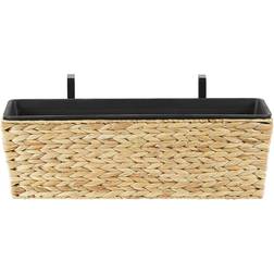 Beliani Plant Pot Beige Weave